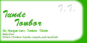 tunde tombor business card