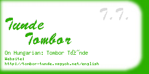 tunde tombor business card